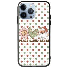 Peace Love Santa iPhone 13 Pro Groove TPU (Tempered Glass και TPU)