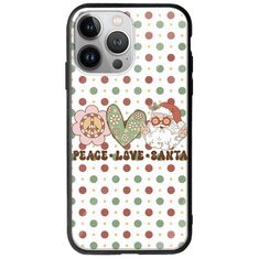 Peace Love Santa iPhone 13 Pro Max Groove TPU (Tempered Glass και TPU)
