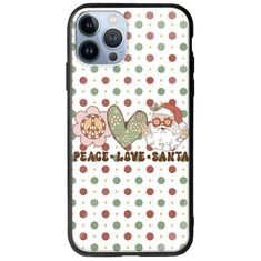 Peace Love Santa iPhone 12 Pro Groove TPU (Tempered Glass και TPU)