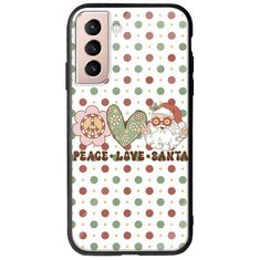 Peace Love Santa Samsung Galaxy S21 FE 5G Groove TPU (Tempered Glass και TPU)