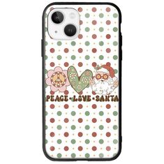 Peace Love Santa iPhone 14 Groove TPU (Tempered Glass και TPU)