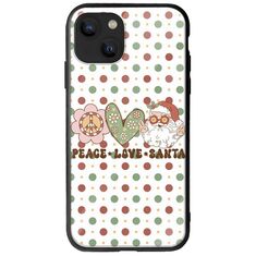 Peace Love Santa iPhone 14 Plus Groove TPU (Tempered Glass και TPU)