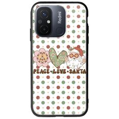 Peace Love Santa Xiaomi Redmi 12C Groove TPU (Tempered Glass και TPU)