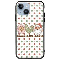 Peace Love Santa iPhone 15 Groove TPU (Tempered Glass και TPU)
