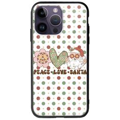 Peace Love Santa iPhone 15 Pro Groove TPU (Tempered Glass και TPU)