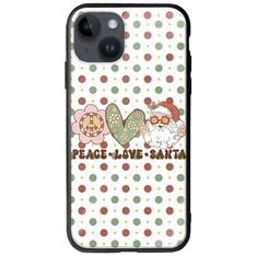 Peace Love Santa iPhone 15 Plus Groove TPU (Tempered Glass και TPU)