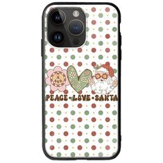 Peace Love Santa iPhone 15 Pro Max Groove TPU (Tempered Glass και TPU)