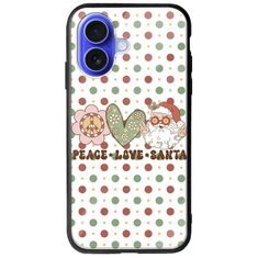 Peace Love Santa iPhone 16 Groove TPU (Tempered Glass και TPU)