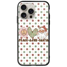 Peace Love Santa iPhone 16 Pro Groove TPU (Tempered Glass και TPU)