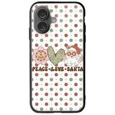 Peace Love Santa iPhone 16 Plus Groove TPU (Tempered Glass και TPU)