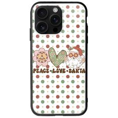 Peace Love Santa iPhone 16 Pro Max Groove TPU (Tempered Glass και TPU)