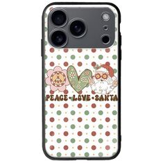 Peace Love Santa iPhone 17 Pro Max Groove TPU (Tempered Glass και TPU)