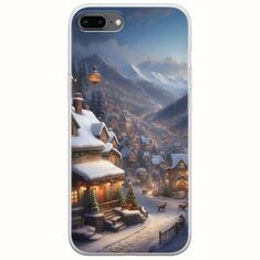 Cozy Christmas Village iPhone 7 Plus Flexible TPU (Διάφανη Σιλικόνη)