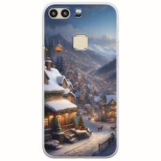 Cozy Christmas Village Huawei P9 Flexible TPU (Διάφανη Σιλικόνη)