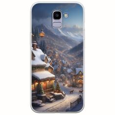Cozy Christmas Village Samsung Galaxy J6 2018 Flexible TPU (Διάφανη Σιλικόνη)