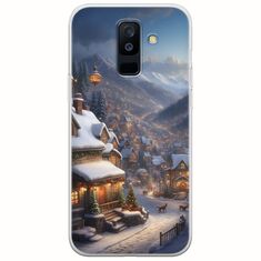 Cozy Christmas Village Samsung Galaxy A6 Plus 2018 Flexible TPU (Διάφανη Σιλικόνη)