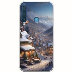 Cozy Christmas Village Samsung Galaxy A9 2018 Flexible TPU (Διάφανη Σιλικόνη)