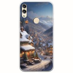 Cozy Christmas Village Huawei Honor 8X Flexible TPU (Διάφανη Σιλικόνη)