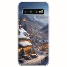 Cozy Christmas Village Samsung Galaxy S10 Plus Flexible TPU (Διάφανη Σιλικόνη)