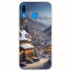Cozy Christmas Village Samsung Galaxy A20e Flexible TPU (Διάφανη Σιλικόνη)