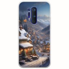 Cozy Christmas Village OnePlus 8 Pro Flexible TPU (Διάφανη Σιλικόνη)