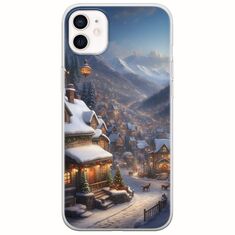 Cozy Christmas Village iPhone 12 mini Flexible TPU (Διάφανη Σιλικόνη)