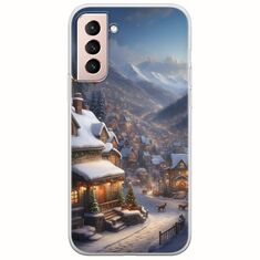 Cozy Christmas Village Samsung Galaxy S21 Flexible TPU (Διάφανη Σιλικόνη)
