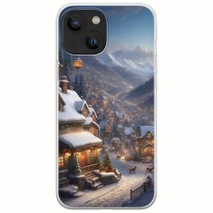 Cozy Christmas Village iPhone 13 mini Flexible TPU (Διάφανη Σιλικόνη)