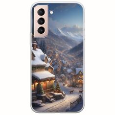 Cozy Christmas Village Samsung Galaxy S21 FE 5G Flexible TPU (Διάφανη Σιλικόνη)