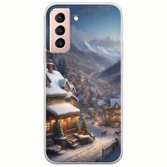 Cozy Christmas Village Samsung Galaxy S22 Flexible TPU (Διάφανη Σιλικόνη)