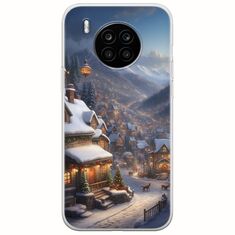 Cozy Christmas Village Huawei Nova 8i Flexible TPU (Διάφανη Σιλικόνη)