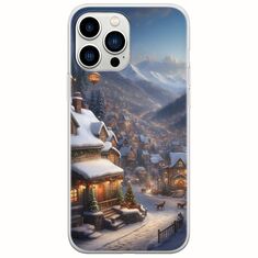 Cozy Christmas Village iPhone 14 Pro Flexible TPU (Διάφανη Σιλικόνη)