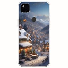 Cozy Christmas Village Google Pixel 4a 4G Flexible TPU (Διάφανη Σιλικόνη)
