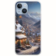 Cozy Christmas Village iPhone 15 Flexible TPU (Διάφανη Σιλικόνη)