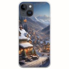 Cozy Christmas Village iPhone 15 Plus Flexible TPU (Διάφανη Σιλικόνη)