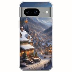 Cozy Christmas Village Google Pixel 8 5G Flexible TPU (Διάφανη Σιλικόνη)