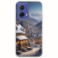Cozy Christmas Village Motorola Moto G85 5G Flexible TPU (Διάφανη Σιλικόνη)
