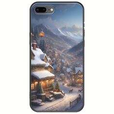 Cozy Christmas Village iPhone 8 Plus Black TPU (Μαύρη Σιλικόνη)