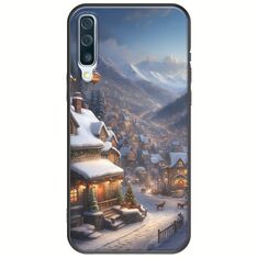 Cozy Christmas Village Samsung Galaxy A50 Black TPU (Μαύρη Σιλικόνη)