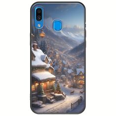 Cozy Christmas Village Samsung Galaxy A20e Black TPU (Μαύρη Σιλικόνη)