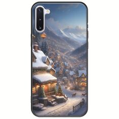 Cozy Christmas Village Samsung Galaxy Note 10 Black TPU (Μαύρη Σιλικόνη)