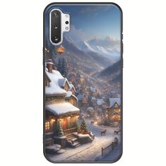 Cozy Christmas Village Samsung Galaxy Note 10 Plus Black TPU (Μαύρη Σιλικόνη)