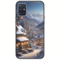 Cozy Christmas Village Samsung Galaxy A71 Black TPU (Μαύρη Σιλικόνη)