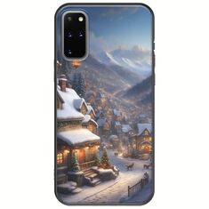 Cozy Christmas Village Samsung Galaxy S20 Plus Black TPU (Μαύρη Σιλικόνη)