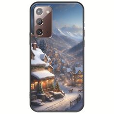 Cozy Christmas Village Samsung Galaxy Note 20 Black TPU (Μαύρη Σιλικόνη)