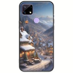 Cozy Christmas Village Realme C21 Black TPU (Μαύρη Σιλικόνη)