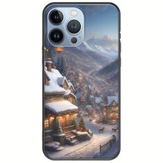 Cozy Christmas Village iPhone 13 Pro Black TPU (Μαύρη Σιλικόνη)