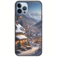 Cozy Christmas Village iPhone 12 Pro Black TPU (Μαύρη Σιλικόνη)