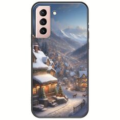 Cozy Christmas Village Samsung Galaxy S22 Black TPU (Μαύρη Σιλικόνη)
