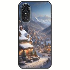 Cozy Christmas Village Huawei Nova 9 SE Black TPU (Μαύρη Σιλικόνη)